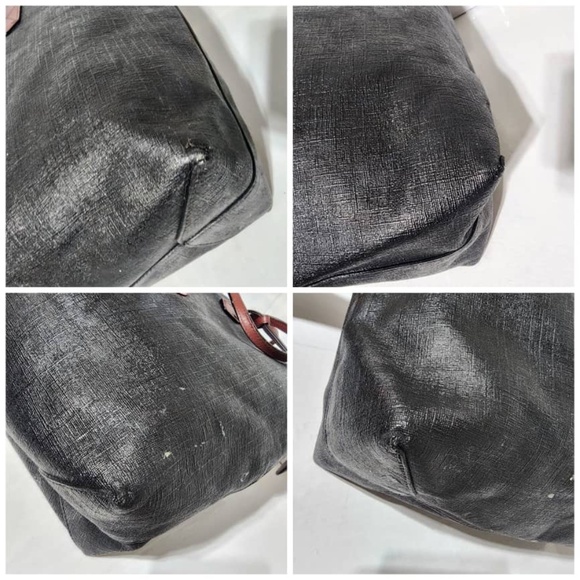 Authentic Gucci Supreme Leather Tote Bag Black/Pink - Picture 11 of 16